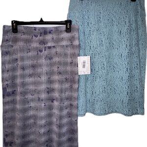 Two LulaRoe Cassie Skirts - Size Large